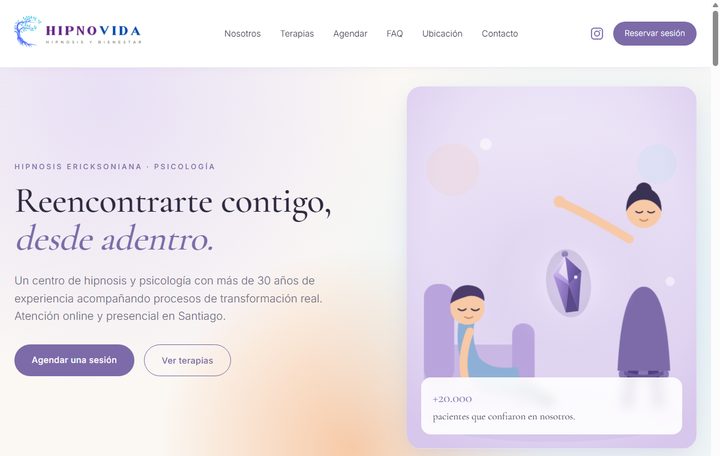 Sitio web de Hipnovida